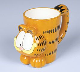 mug resembling garfield