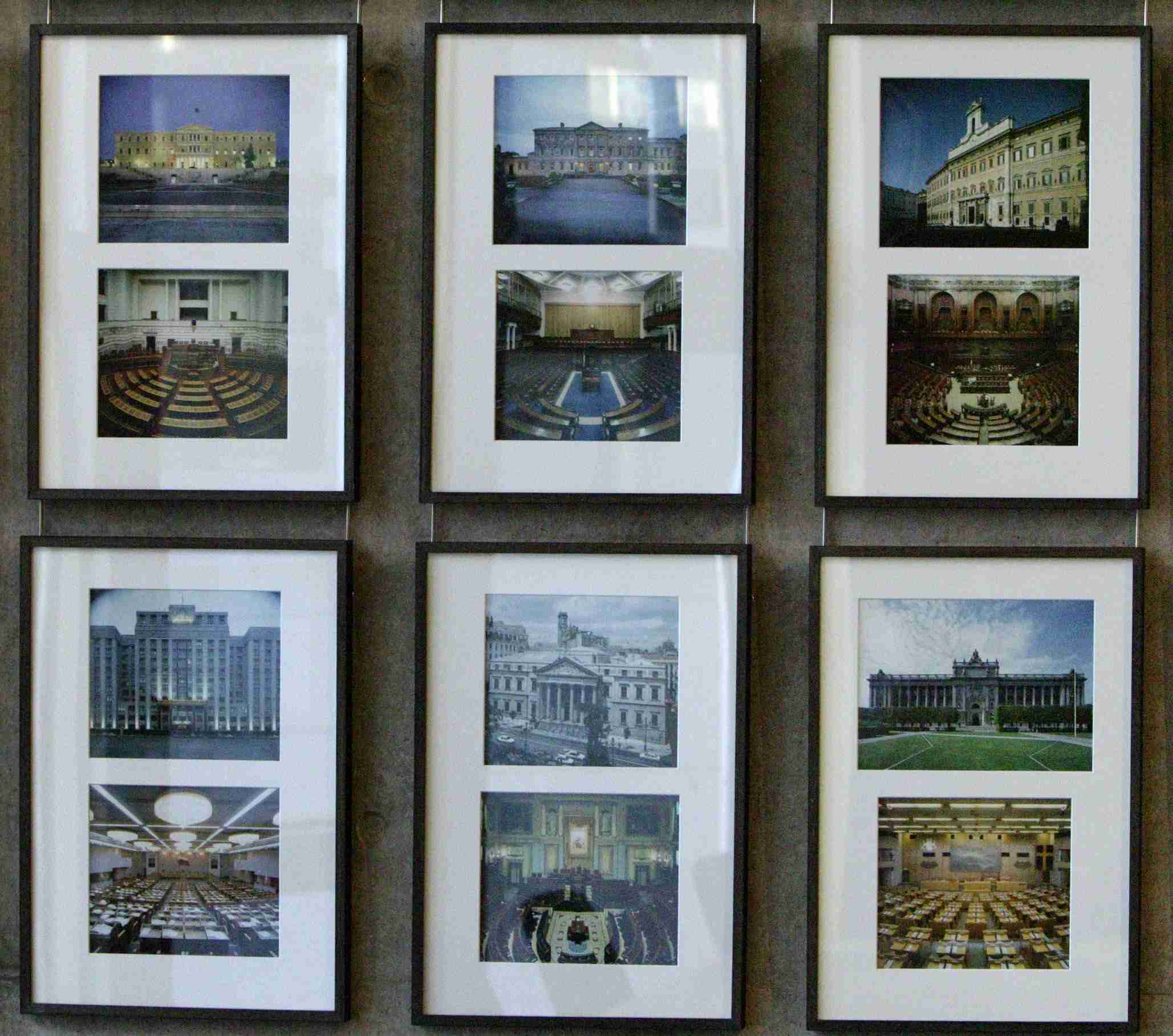 Photographs of Parliaments and Debating Chambers in Europe.