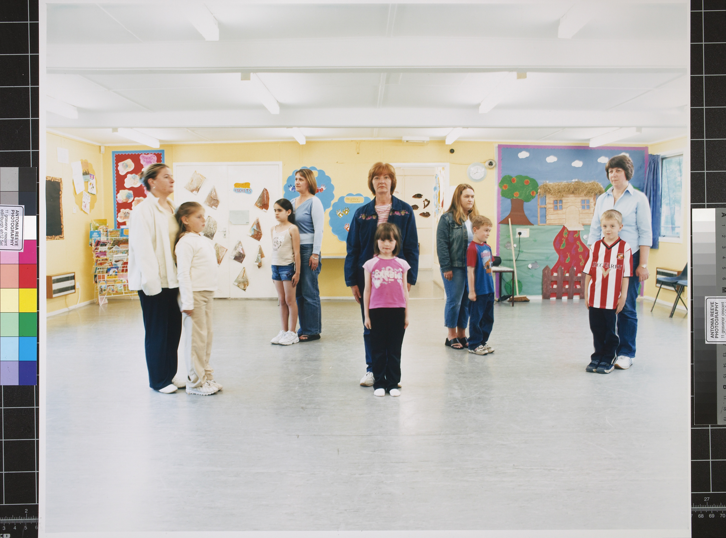 Colour photographs of groups of people in Glasgow