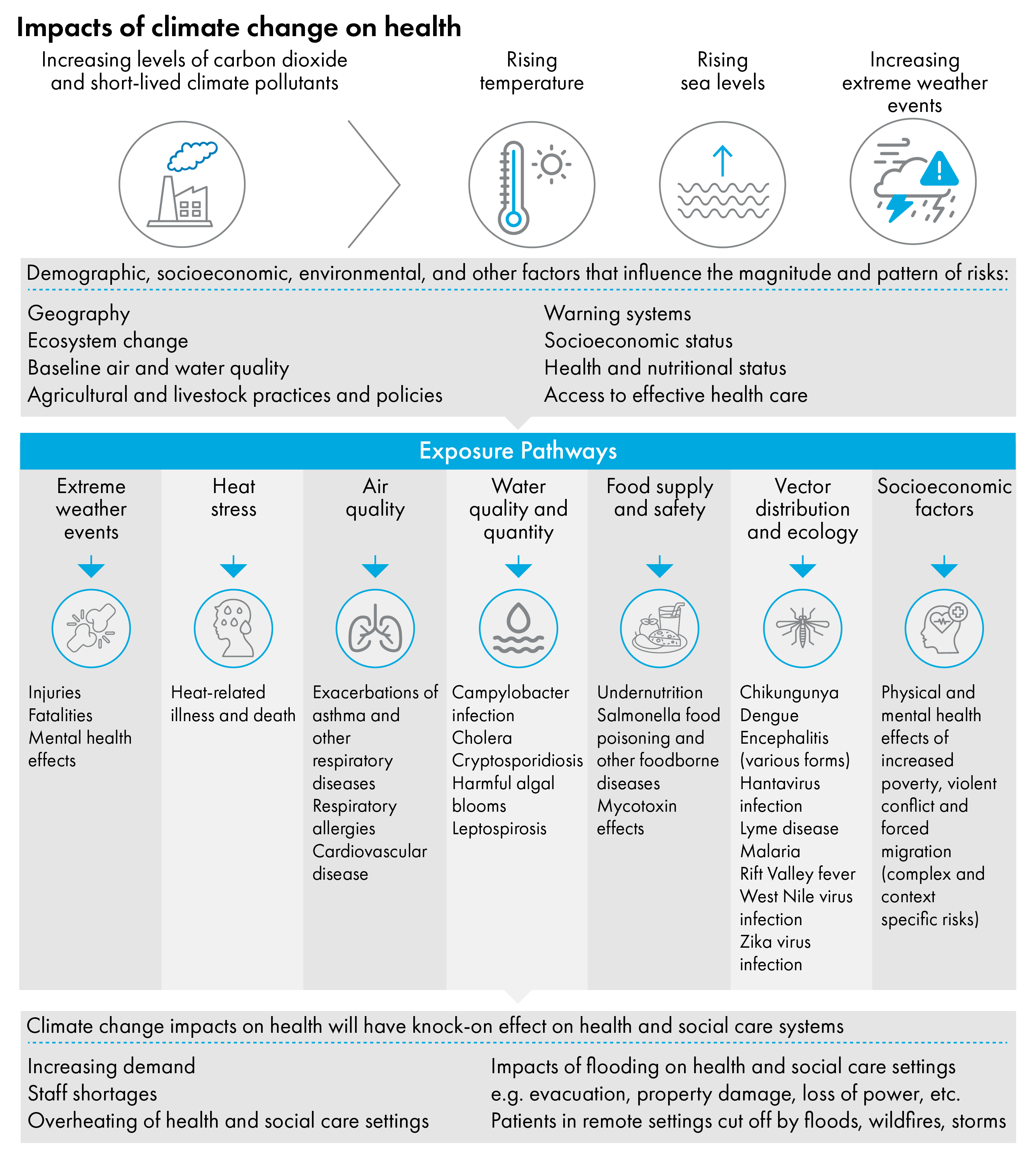 Image showing the impacts of climate change on health and wellbeing